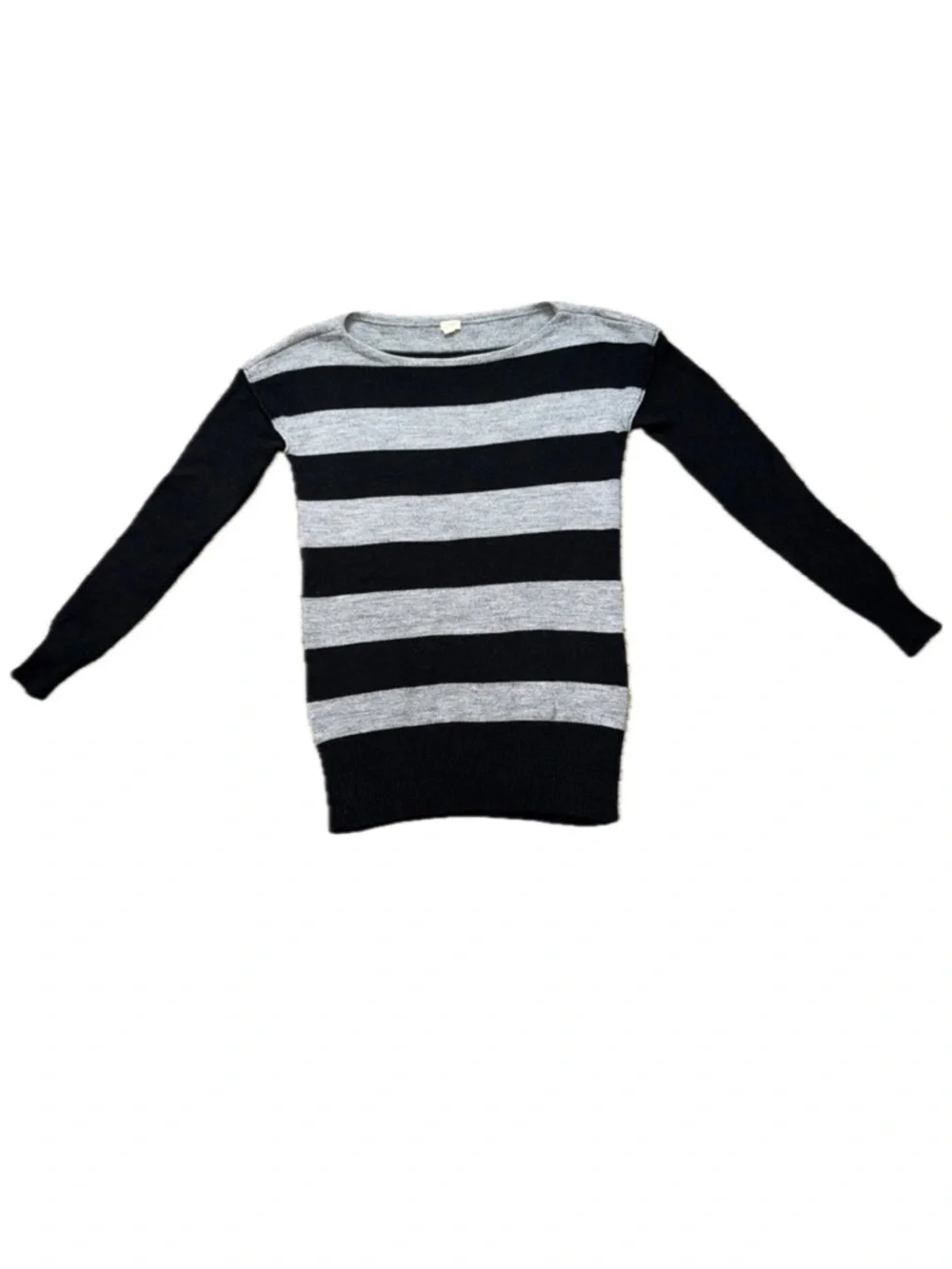 👚🌫️ J.CREW Sailor Stripe Boatneck‎ Alpaca Wool Blend Knit Sweater | Women's S